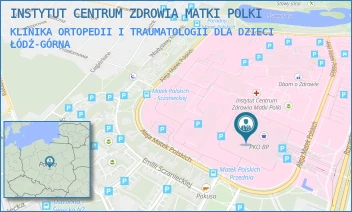 KLINIKA ORTOPEDII I TRAUMATOLOGII DLA DZIECI - INSTYTUT CENTRUM ZDROWIA MATKI POLKI - UL. RZGOWSKA 281/289, ŁÓDŹ-GÓRNA