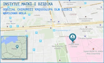 ODDZIAŁ CHIRURGII KRĘGOSŁUPA DLA DZIECI - INSTYTUT MATKI I DZIECKA - MARCINA KASPRZAKA 17 A, WARSZAWA WOLA