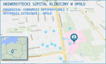 PODODDZIAŁ CHIRURGII ORTOPEDYCZNEJ I ORTOPEDII DZIECIĘCEJ - UNIWERSYTECKI SZPITAL KLINICZNY W OPOLU - UL. ALEJA WINCENTEGO WITOSA 26, OPOLE
