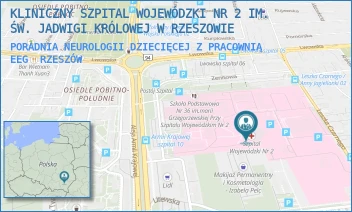 PORADNIA NEUROLOGII DZIECIĘCEJ Z PRACOWNIĄ EEG - KLINICZNY SZPITAL WOJEWÓDZKI NR 2 IM. ŚW. JADWIGI KRÓLOWEJ W RZESZOWIE - UL. LWOWSKA 60,  RZESZÓW