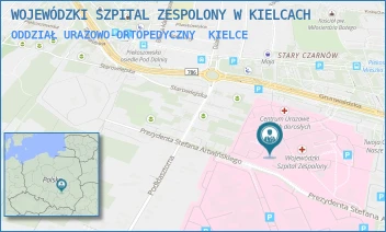 ODDZIAŁ URAZOWO-ORTOPEDYCZNY - WOJEWÓDZKI SZPITAL ZESPOLONY W KIELCACH - GRUNWALDZKA 45,  KIELCE
