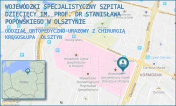 ODDZIAŁ ORTOPEDYCZNO-URAZOWY Z CHIRURGIĄ KRĘGOSŁUPA - WOJEWÓDZKI SPECJALISTYCZNY SZPITAL DZIECIĘCY IM. PROF. DR STANISŁAWA POPOWSKIEGO W OLSZTYNIE - ŻOŁNIERSKA 18 A, OLSZTYN